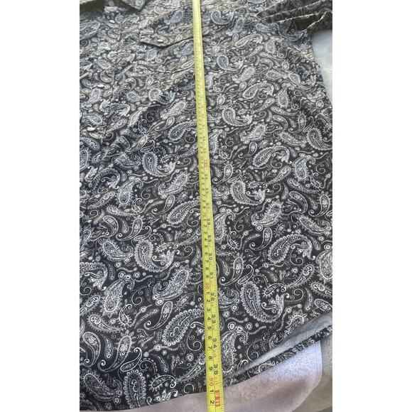 Rafter C Pearl Snap XXLT Paisley Print Western Rodeo Shirt Button Up Cowboy - Picture 5 of 12